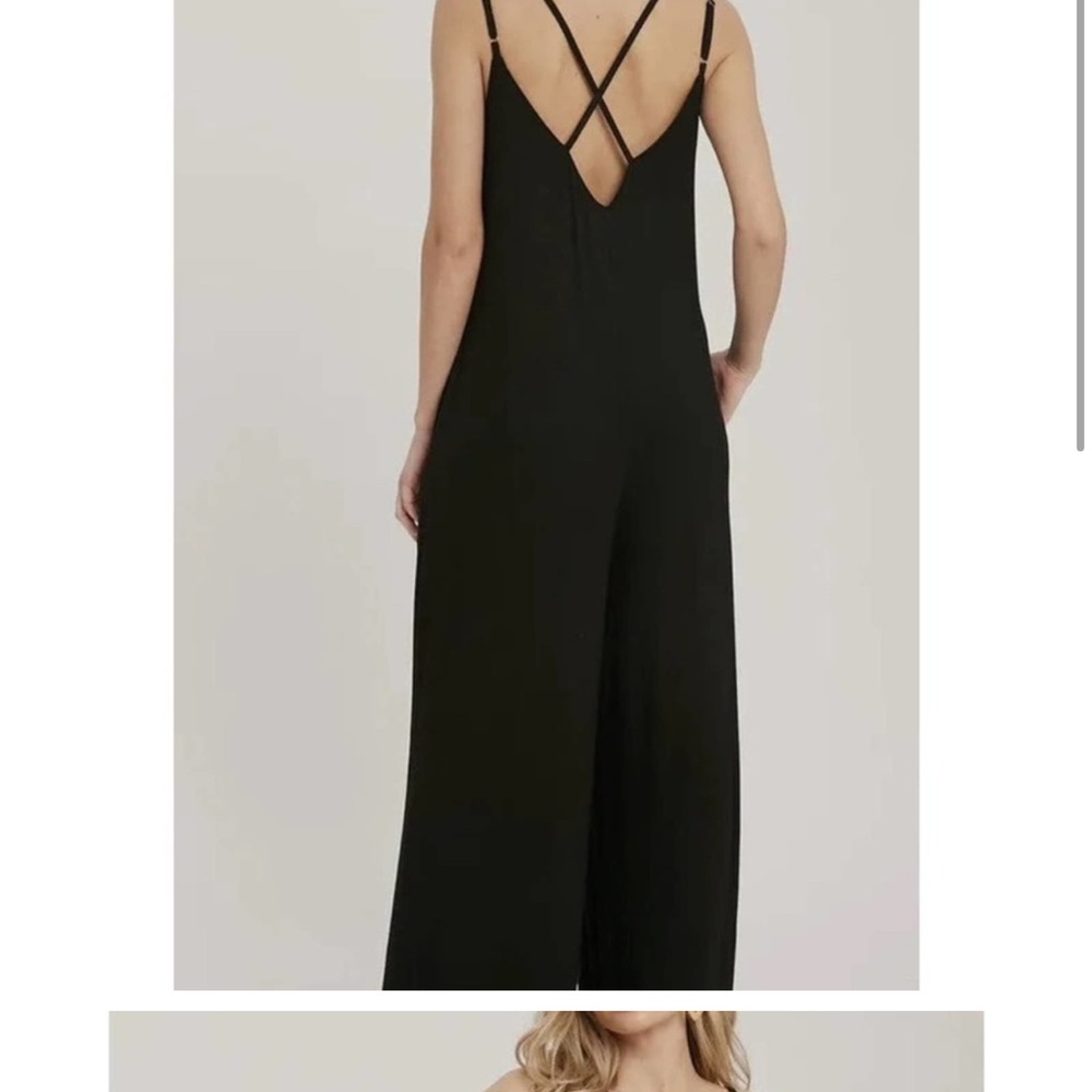 Bluivy black wide leg Jump suit